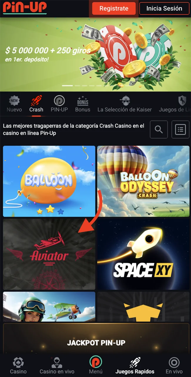 Elige el juego Avitor y lánzalo en Pin-Up Casino.